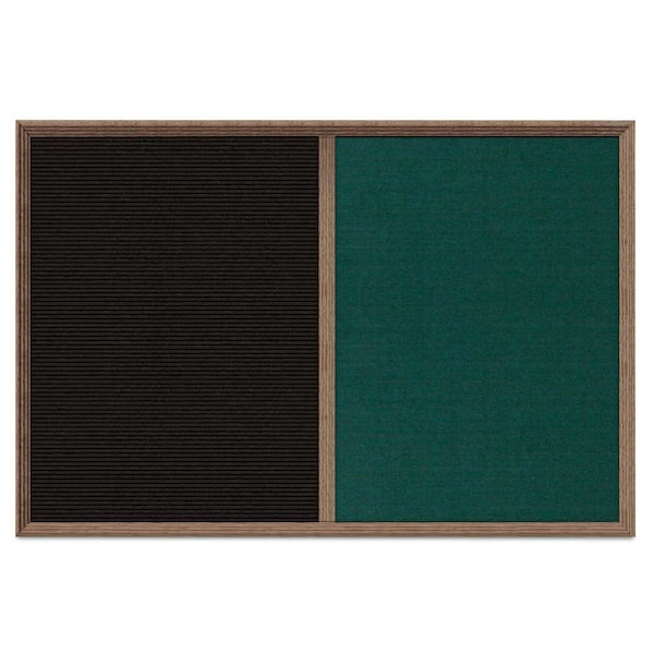 Enclosed Corkboard, 1 Door, 24"x36", 4" Fra, UV3422-BRONZE-AMETHY